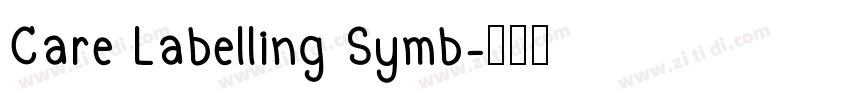 Care Labelling Symb字体转换